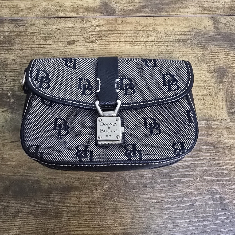 Dooney & Bourke Black and Gray Small Mini Bag **FLAWED**